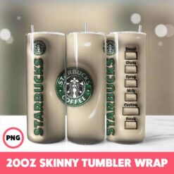 Starbucks Coffee 153 Tumbler Wrap, 20oz Skinny Tumbler Wrap