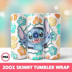 Stitch 12 Tumbler Wrap, 20oz Skinny Tumbler Wrap