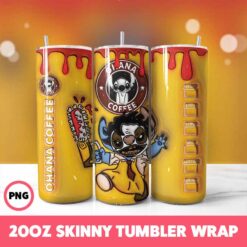 Stitch 19 Tumbler Wrap, 20oz Skinny Tumbler Wrap