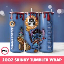 Stitch 24 Tumbler Wrap, 20oz Skinny Tumbler Wrap