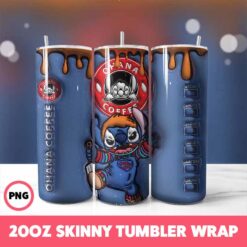 Stitch 26 Tumbler Wrap, 20oz Skinny Tumbler Wrap