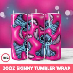 Stitch 32 Tumbler Wrap, 20oz Skinny Tumbler Wrap