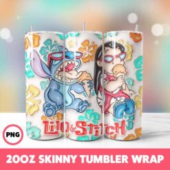 Stitch 33 Tumbler Wrap, 20oz Skinny Tumbler Wrap