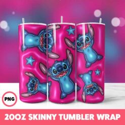 Stitch 34 Tumbler Wrap, 20oz Skinny Tumbler Wrap