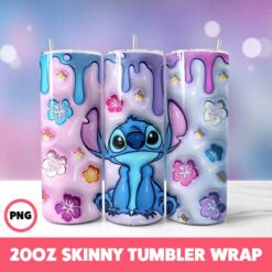 Stitch 36 Tumbler Wrap, 20oz Skinny Tumbler Wrap