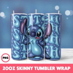 Stitch 41 Tumbler Wrap, 20oz Skinny Tumbler Wrap