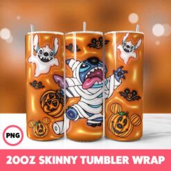 Stitch 64 Tumbler Wrap, 20oz Skinny Tumbler Wrap