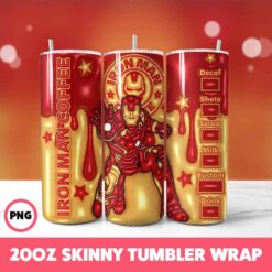 Superhero 12 Tumbler Wrap, 20oz Skinny Tumbler Wrap