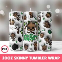 Superhero 5 Tumbler Wrap, 20oz Skinny Tumbler Wrap