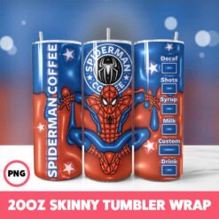 Superhero 8 Tumbler Wrap, 20oz Skinny Tumbler Wrap