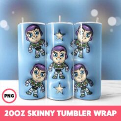 Toy Story 3 Tumbler Wrap, 20oz Skinny Tumbler Wrap