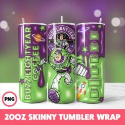 Toy Story 4 Tumbler Wrap, 20oz Skinny Tumbler Wrap