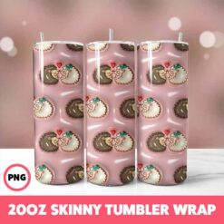 Valentine 106 Tumbler Wrap, 20oz Skinny Tumbler Wrap