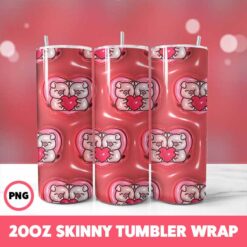 Valentine 107 Tumbler Wrap, 20oz Skinny Tumbler Wrap