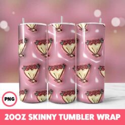 Valentine 127 Tumbler Wrap, 20oz Skinny Tumbler Wrap