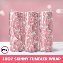 Valentine 128 Tumbler Wrap, 20oz Skinny Tumbler Wrap