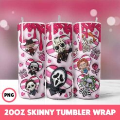 Valentine 180 Tumbler Wrap, 20oz Skinny Tumbler Wrap