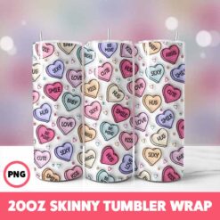 Valentine 183 Tumbler Wrap, 20oz Skinny Tumbler Wrap