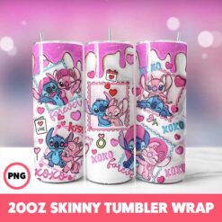 Valentine 187 Tumbler Wrap, 20oz Skinny Tumbler Wrap