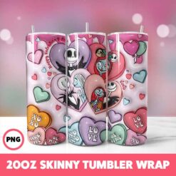 Valentine 218 Tumbler Wrap, 20oz Skinny Tumbler Wrap