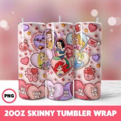 Valentine 219 Tumbler Wrap, 20oz Skinny Tumbler Wrap