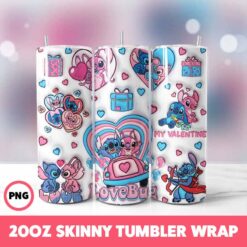 Valentine 220 Tumbler Wrap, 20oz Skinny Tumbler Wrap