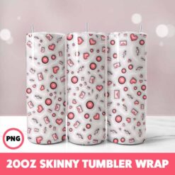 Valentine 246 Tumbler Wrap, 20oz Skinny Tumbler Wrap