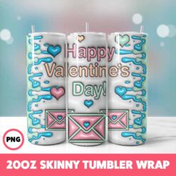 Valentine 249 Tumbler Wrap, 20oz Skinny Tumbler Wrap