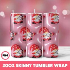 Valentine 34 Tumbler Wrap, 20oz Skinny Tumbler Wrap