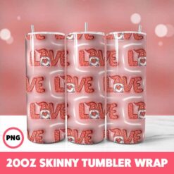 Valentine 38 Tumbler Wrap, 20oz Skinny Tumbler Wrap