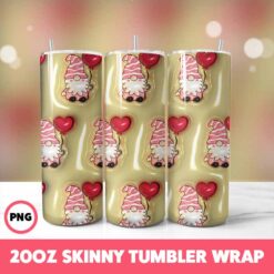 Valentine 45 Tumbler Wrap, 20oz Skinny Tumbler Wrap