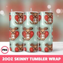 Valentine 5 Tumbler Wrap, 20oz Skinny Tumbler Wrap