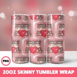 Valentine 52 Tumbler Wrap, 20oz Skinny Tumbler Wrap