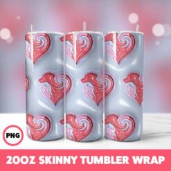 Valentine 6 Tumbler Wrap, 20oz Skinny Tumbler Wrap