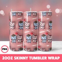 Valentine 76 Tumbler Wrap, 20oz Skinny Tumbler Wrap