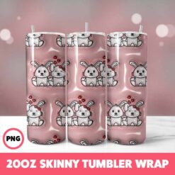 Valentine 77 Tumbler Wrap, 20oz Skinny Tumbler Wrap