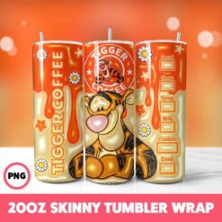 Winnie The Pooh 15 Tumbler Wrap, 20oz Skinny Tumbler Wrap