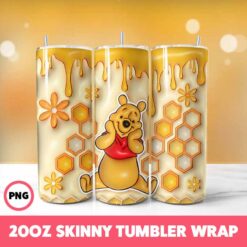 Winnie The Pooh 22 Tumbler Wrap, 20oz Skinny Tumbler Wrap