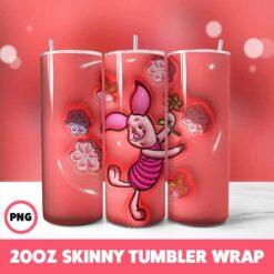 Winnie The Pooh 7 Tumbler Wrap, 20oz Skinny Tumbler Wrap